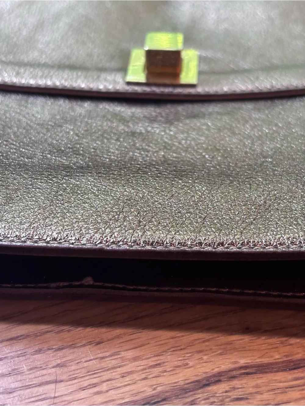 Vintage Furla Metallic Leather Crossbody Clutch Y2K Italian Designer Bag